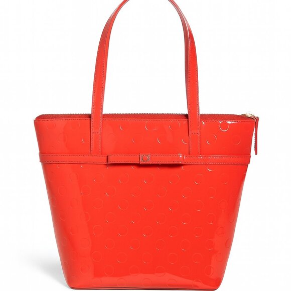 Kate Spade Camellia Street Jeralyn Patent Leather Tote – Chili Red - Picture 1 of 7